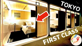 Luxury FIRST CLASS Capsule Hotel Experience 😆 Tokyo, Japan 🇯🇵 カプセルホテル 東京 ファーストキャビン 高級 豪華 ファーストクラス