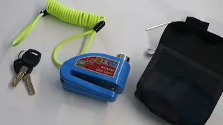 Unboxing CHEAPEST alarm for motorcycle Alarm Disk Lock Замок на диск с сигнализацией