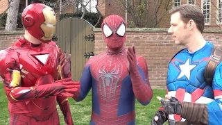 SPIDER-MAN picks a side - CAPTAIN AMERICA vs IRON MAN - Real Life Superhero Movie - TheSeanWardShow