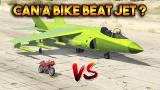 GTA 5 ONLINE : HYDRA VS OPPRESSOR (CAN BIKE BEAT JET?)