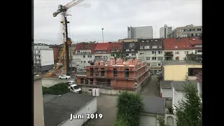 Wohnungsbau Baustelle Bremen Rembertistr - Grünenweg 2018-2019 Zeitraffer