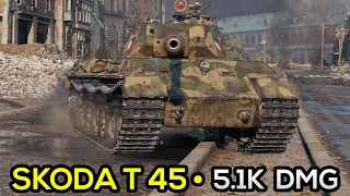 Skoda T 45 • 5.1K DMG • 8 KILLS • WoT Gameplay