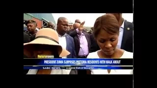 President Zuma surprises Pretoria residents with walk about