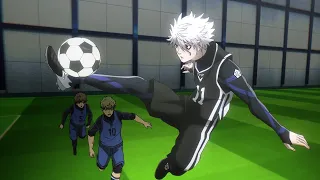 Blue Lock but only football scene "Team Z vs Team V" (episode 8)