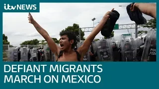 Thousands of Central American migrants enter Mexico in hope to reach the United States | ITV News