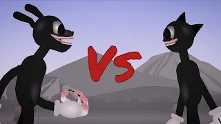 cartoon cat vs cartoon dog, stick nodes animation