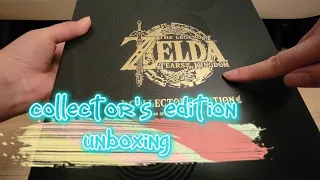 ASMR - unboxing The Legend of Zelda: Tears of the Kingdom Collector's Edition (mostly no talking)