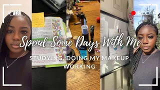 SPEND SOME DAYS WITH ME | studying, do my makeup, going to work