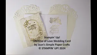 Stampin' Up! Lifetime of Love Wedding Card