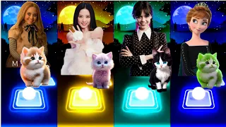 Megan Bloody Mary 🆚 Jisoo Flower 🆚 Wednesday Bloody Mary 🆚 Frozen Songs 🆚 Cute Cats Dance!!