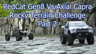 RedCat Gen8 Take on Axial Capra on Rocky Terrain Challenge Part 2 RC Crawler Extreme