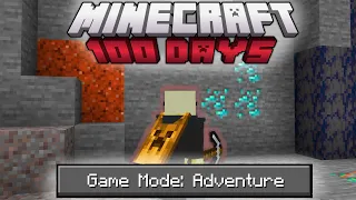 I Survived 100 Days in Adventure Mode in Minecraft