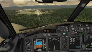 MSFS | BEAUTIFUL Scenic Landing in Anchorage | Cockpit View | PMDG 737-700