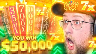 INSANE 7X TOP SLOT CRAZY TIME WIN! (BIGGEST WIN OF 2024)