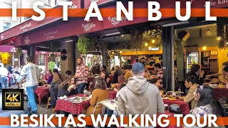 Istanbul Turkey 2023 Besiktas Bazaar 21 January Walking Tour | 4K ULTRA HD 60FPS