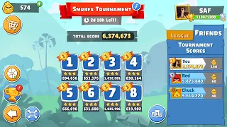 Angry Birds Friends. Smurfs Tournament. All levels 3 stars. Passage from Sergey Fetisov