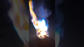 Making Blue Fire #brass #science #fire #experiment #chemistry