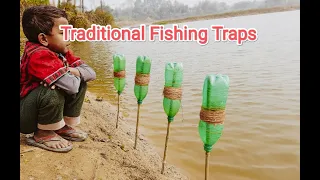 Traditional Boy Catching Big fish With Plastic Bottle Fish Hook By River Best Fishing Video 2023 |