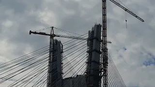 Новосибирск, строительство Четвертого моста, сентябрь 2023г.