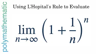 Using L'Hopital's Rule to Find the e Limit // Math Minute [#60] [CALCULUS] [ANALYSIS]