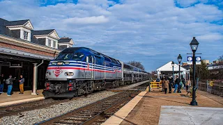 Virginia Railway Express Commuter Train Action