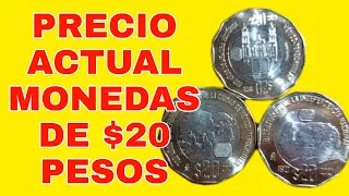 PRECIO ACTUAL MONEDAS DE $20 PESOS / Monedas Conmemorativas / monedas mexicanas / mexican coins