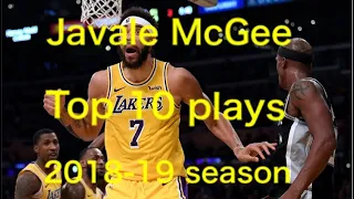 Javale McGee Top 10 Plays From The 2018-19 Season