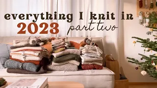 everything I knit in 2023, part two • marlene’s knitting podcast