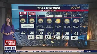 Another round of lowland snow headed for Western Washington Wednesday into Thursday | FOX 13 Seattle