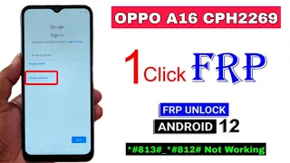 OPPO A16 FRP BYPASS ANDROID 12 | Without Pc | Oppo A16 Google Account Remove Android 12 | 100% Free