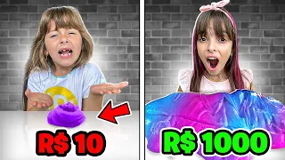 SLIME de R$10, R$100 ou R$1000 - Desafio