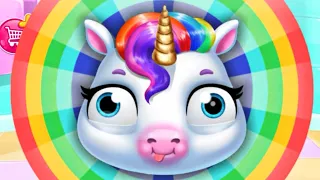 Мой маленький Радужный Единорог 4 Очень много ест! /Играем в игру Baby rainbow unicorn/Зырики ТВ