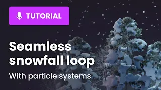 Animating snowfall in Blender with seamless looping particle systems.