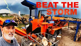 Can we beat the STORM PROCESSING FIREWOOD??