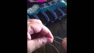 Seaming a rug hooked bag