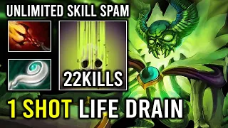 How to Solo Mid Pugna in 7.35 with 1 Shot Skill Spam Level 5 Dagon Max Burst DPS Dota 2