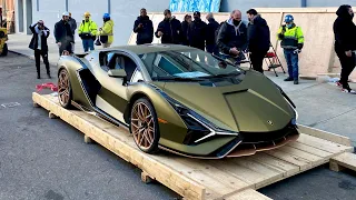 The $3 Million Lamborghini Sian Unboxing in New York City!