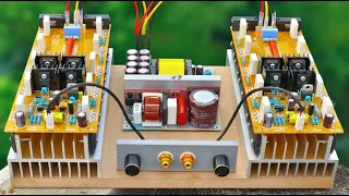 DIY 1300 Watt High Power Amplifier using 2SC3858 & 2SA1494 Sanken Transistors