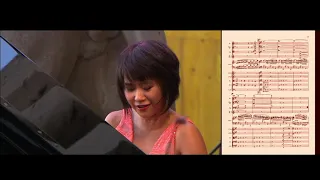 Yuja Wang, Brahms, concerto n° 1, with score