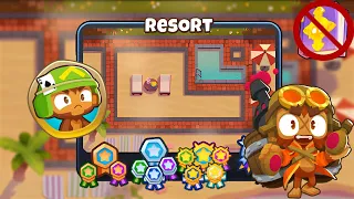 Resort [Medium] Guide | No Monkey Knowledge | BTD 6 (2023 Updated) 4K