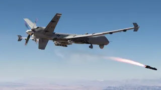 US Most Feared Drone Fires Scary Hellfire Missiles at Ground Targets