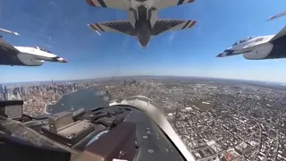 Military planes salute workers on front lines of coronavirus pandemic with NYC flyover