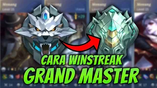 CARA WINSTREAK SOLO RANK GRAND MASTER | MLBB