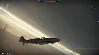 War Thunder - BF109-G14/AS vs Spitfire Mk XVI - helping friend