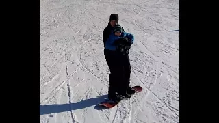 Первый раз на сноуборде /// First time on snowboarding
