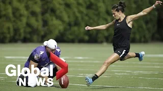 U.S. soccer star Carli Lloyd expressing interest in becoming NFL kicker