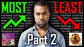 Kanye West's Most Vs. Least Streamed Song On Every Album (Part 2)