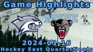 Maine vs UNH Hockey East Quarterfinals Game Highlights 2024-03-16