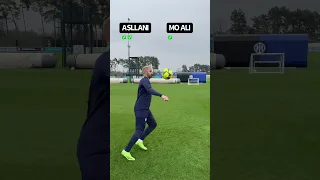 Shooting challenge with Inter player Asllani