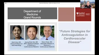 Future Strategies for Anticoagulation in Cardiovascular Disease | DoM Grand Rounds | 13 March 2024